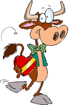 Gif animé amour vache